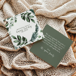 Tarjeta de vacaciones Sage Green Navidades Greener