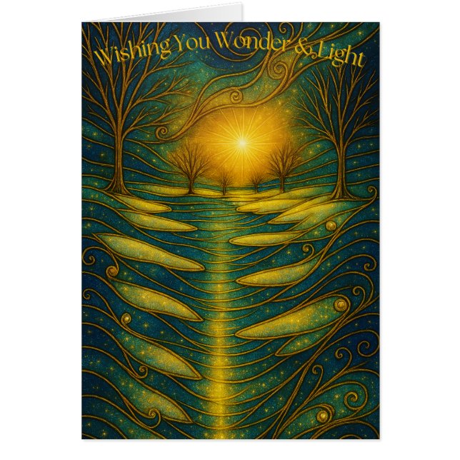 Tarjeta de vacaciones secular ligera y maravilla d (Frente)