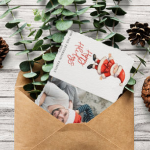 Tarjeta de vacaciones simple de Navidades de Santa