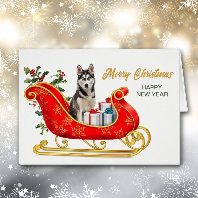 Tarjeta de vacaciones Sleigh para los Navidades si (Subido por el creador)