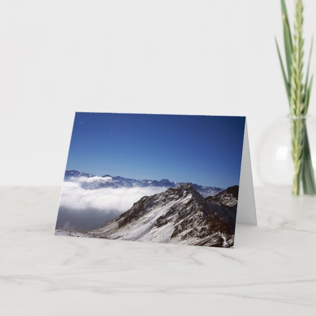 Tarjeta de vacaciones Snow Davos Suiza (Anverso)