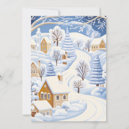 Tarjeta de vacaciones Snowley Village Path