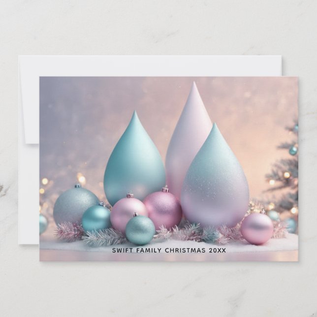 Tarjeta de vacaciones suave pastel - Artista de Na (Anverso)