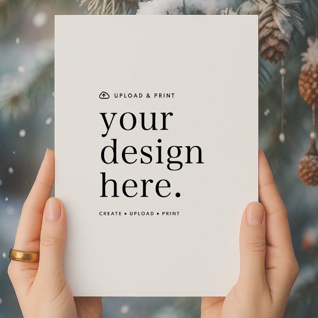 Tarjeta de vacaciones | Sube tu diseño Tarjetas de (A DIY flat holiday card template to upload your own design from  Photoshop, Canva & more!)
