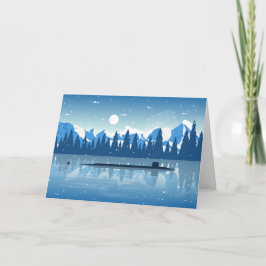 Tarjeta de vacaciones submarina Snowy