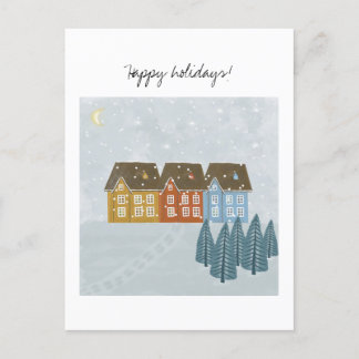 Tarjeta de vacaciones temática de invierno
