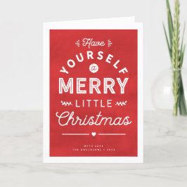 Tarjeta de vacaciones tipo merry Little Navidades