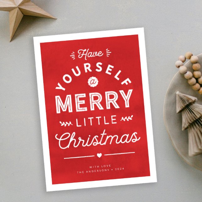 Tarjeta de vacaciones tipo merry Little Navidades  (Subido por el creador)