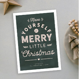 Tarjeta de vacaciones tipo merry Little Navidades