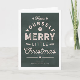 Tarjeta de vacaciones tipo merry Little Navidades