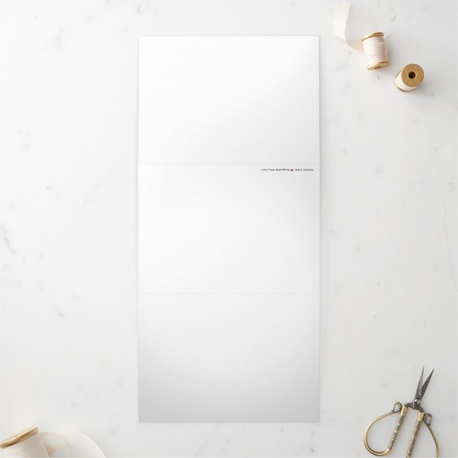 Tarjeta de vacaciones triple plegable de 5" x 7" (Exterior)