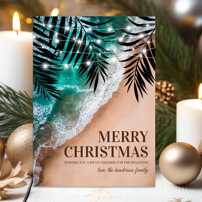 Tarjeta de vacaciones Tropical Beach Navidades (Subido por el creador)