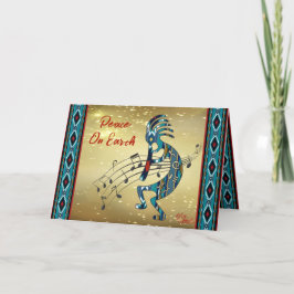 Tarjeta de vacaciones Turquoise Kokopelli