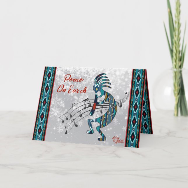 Tarjeta de vacaciones Turquoise Kokopelli (Anverso)