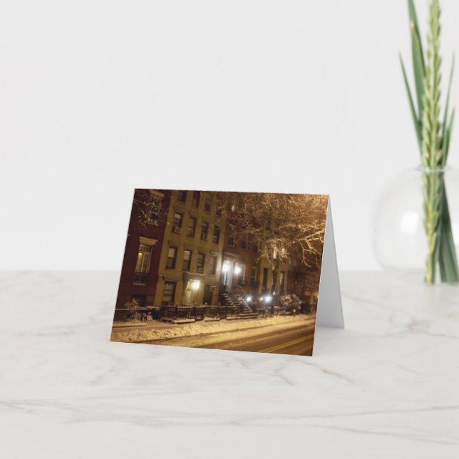 Tarjeta de vacaciones 'Un Viejo Invierno de Nueva  (Anverso)