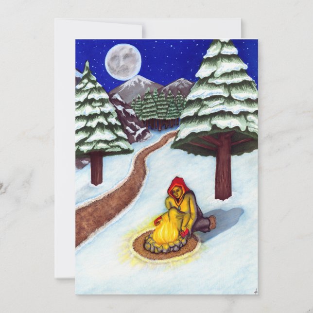 Tarjeta de vacaciones "Warmin Winter" con sobre (Anverso)