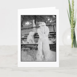 Tarjeta de vacaciones 'Winter Friends' - en blanco