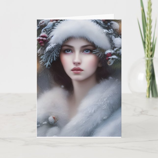 Tarjeta de vacaciones Winter Princess (Anverso)