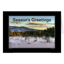Tarjeta de vacaciones Winters Twilight Seasons Gre