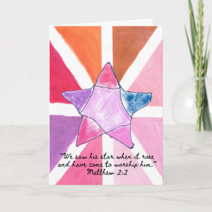 Tarjeta de vacaciones Wise Man Star