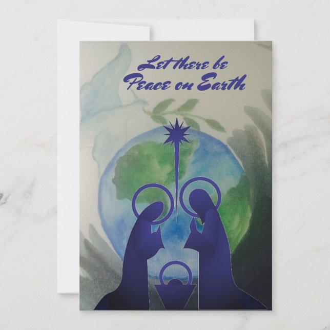 Tarjeta de vacaciones World Peace Flat (Anverso)