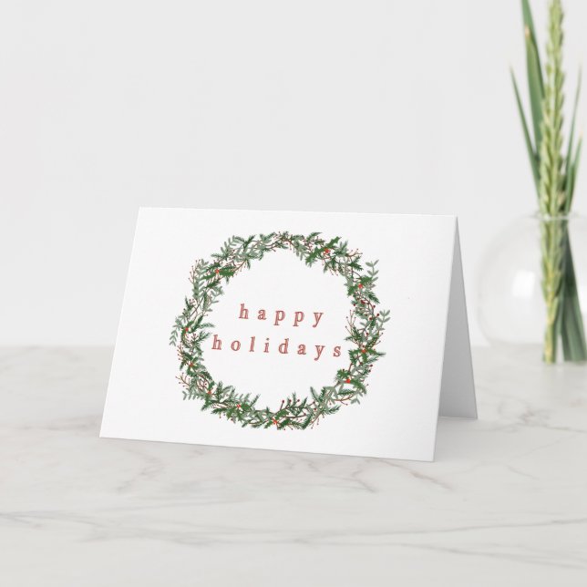 Tarjeta de vacaciones Wreath (Anverso)