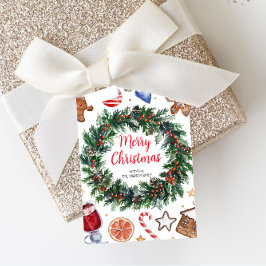 Tarjeta de vacaciones Wreath para navidades