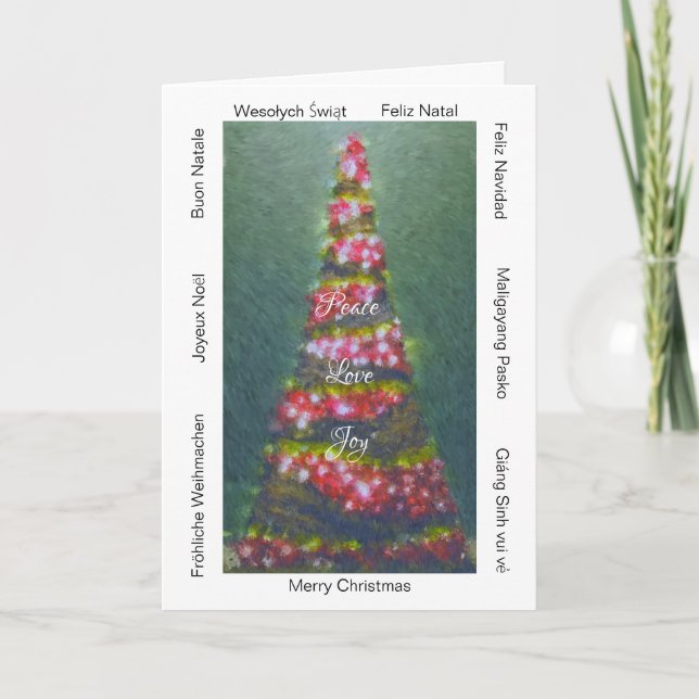 Tarjeta de vacaciones "x 7" para navidades de todo (Anverso)