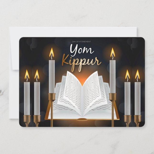 Tarjeta de vacaciones Yom Kippur (Anverso)