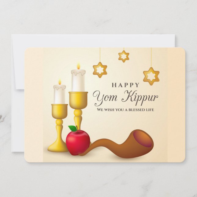 Tarjeta de vacaciones Yom Kippur (Anverso)