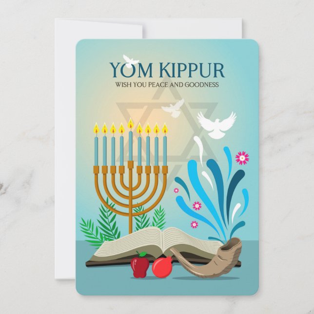 Tarjeta de vacaciones Yom Kippur (Anverso)