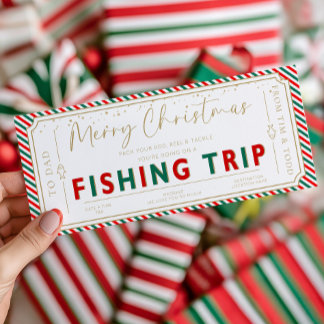 Tarjeta de vale de regalo de viaje de pesca de Nav
