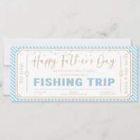 Tarjeta de vale de regalo de viaje de pesca en el 