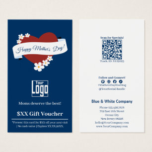 Tarjeta de vale de regalo del Día de la Madre Prom