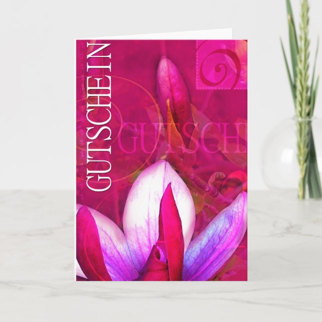 Tarjeta de vale magnolio Hochformat (Anverso)