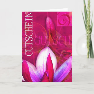 Tarjeta de vale magnolio Hochformat