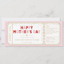 Tarjeta de vale regalo de entrada para concierto c