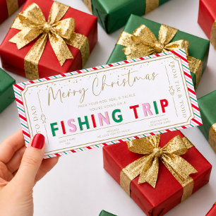 Tarjeta de vale regalo de Navidad para viaje de pe
