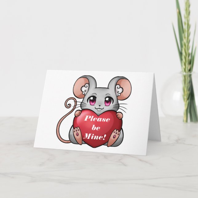 TARJETA DE VALENTÍN DE GRANDCHILE DE MOUSE LIL (Anverso)