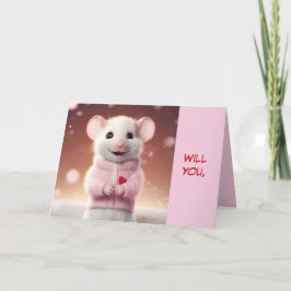 TARJETA DE VALENTÍN DE RATÓN PEQUEÑO