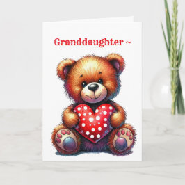 TARJETA DE VALENTINA DEL OSO LIL DE GRANDDAUGHTER