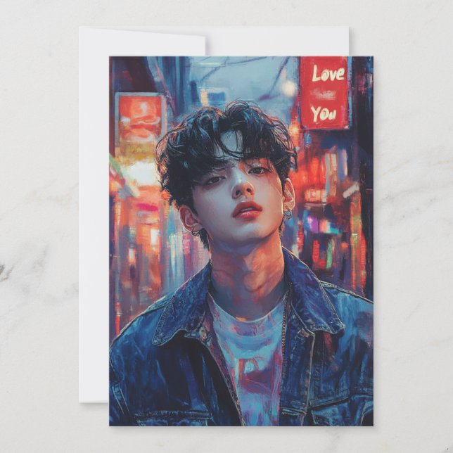 Tarjeta de Valentine de KPop (Anverso)