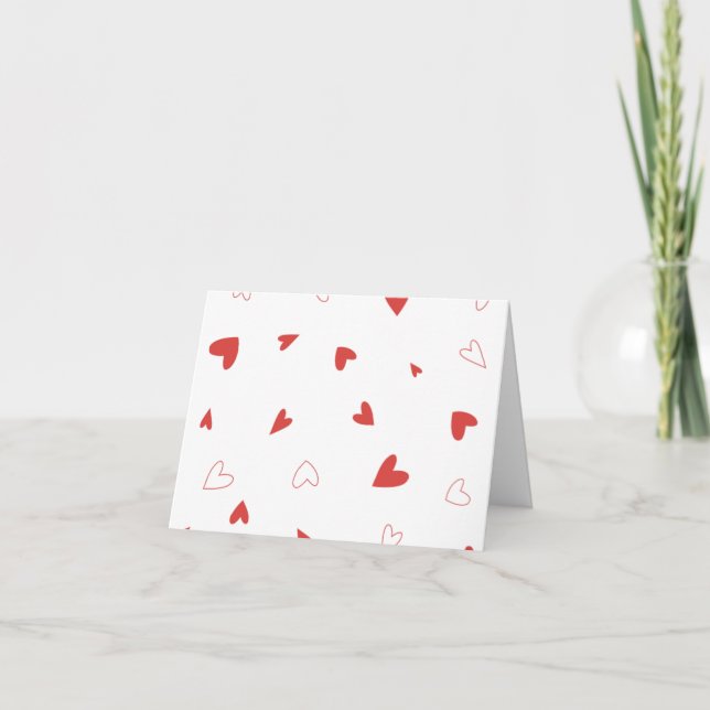 Tarjeta de Valentine Hearts (Anverso)