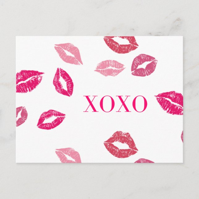 Tarjeta de Valetines Day "XOXO" (Anverso)