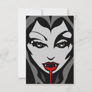 Tarjeta de vampiros de Halloween invitada Personal