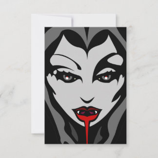 Tarjeta de vampiros de Halloween invitada Personal