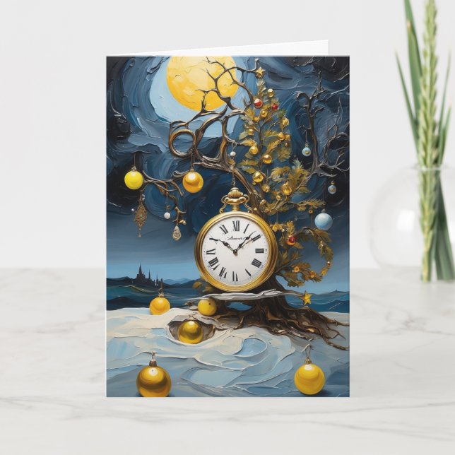 Tarjeta de Van Gogh Time Art | Starry Night Navida (Anverso)
