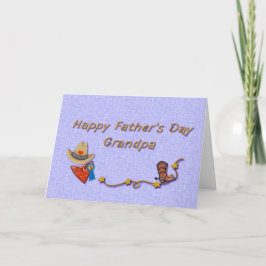 Tarjeta de vaquero del abuelo del día del padre
