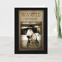 Tarjeta de vaquero reversa Western Style "The Bull