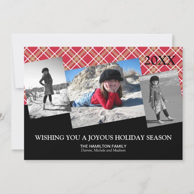 Tarjeta de varios Navidades de fotos (Anverso)